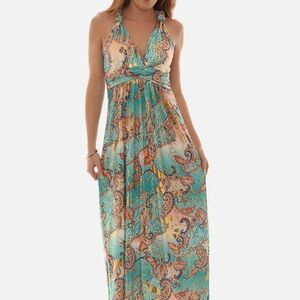 Shoreline Turquoise and Gold Patterned Textile